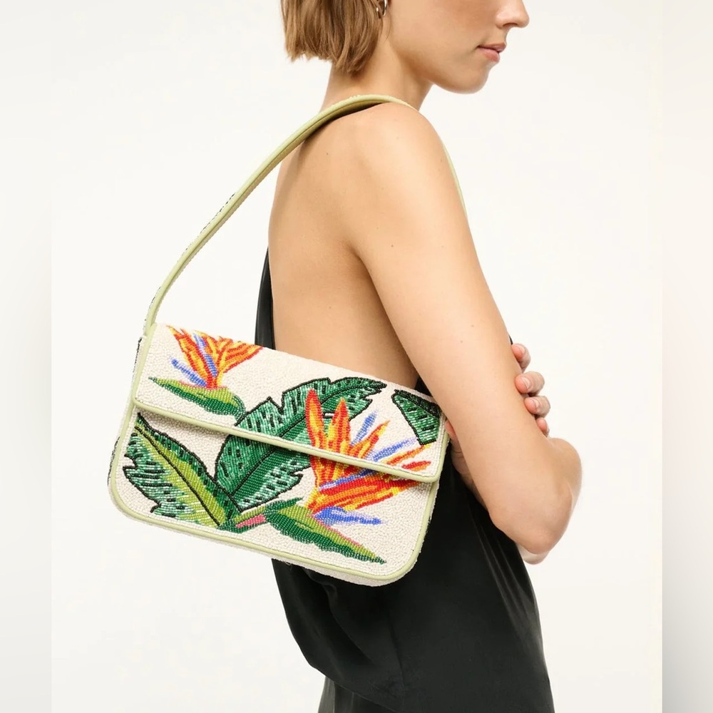 STAUD TOMMY BEADED BAG | BIRDS OF PARADISE
